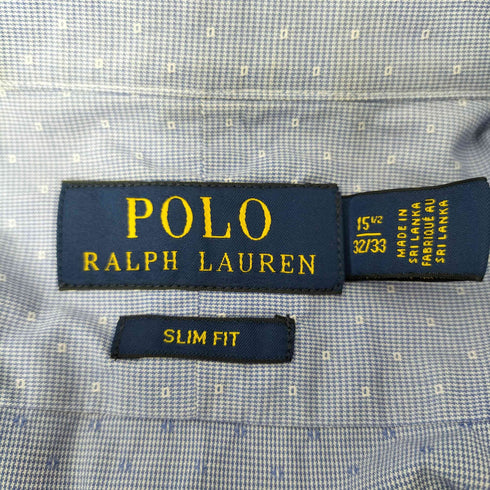 ポロラルフローレン POLO RALPH LAUREN SLIM FIT ドット柄 ロングスカートシャツ メンズ 15 1/2