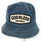 MRV GOD BLESS パッチデザイン デニムバケットハット メンズ L