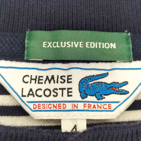 シュミーズラコステ CHEMISE LACOSTE 別注 鹿の子 ワンポイント ロゴ ヘンリーネック Tシャツ メンズ JPN:4