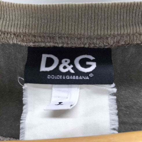 ディーアンドジードルチェアンドガッバーナ D&G DOLCE&GABBANA Y2K ラグラン切替 Vネック Tシャツ メンズ import:L