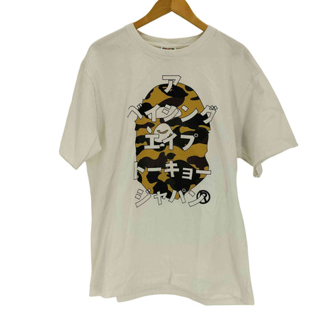 アベイシングエイプ BAPE by A BATHING APE japanese letters tee 1stカモ メンズ JPN:XL