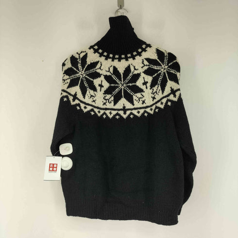 アイエスイッセイミヤケ I.S. ISSEY MIYAKE 80s ノルディック柄 タートルネックセーター レディース 9