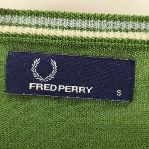 フレッドペリー FRED PERRY ワンポイントロゴ刺繍Vネックニット レディース JPN:S