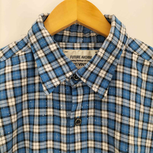 ビームス BEAMS 25SS FUTURE ARCHIVE GLITTER NELCHECKSHIRT メンズ JPN:L