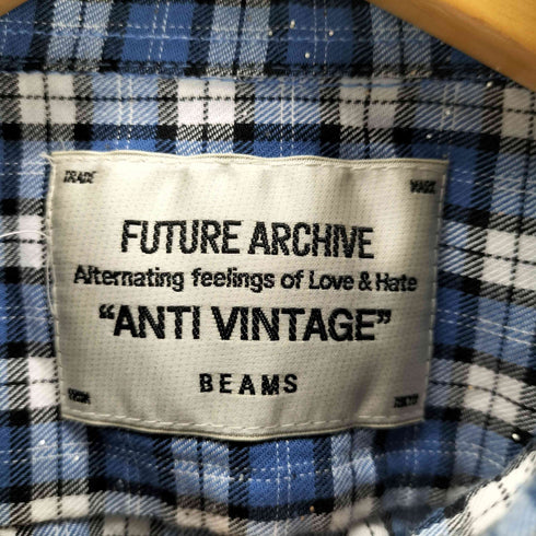 ビームス BEAMS 25SS FUTURE ARCHIVE GLITTER NELCHECKSHIRT メンズ JPN:L