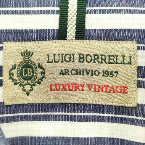 ルイジボレッリ LUIGI BORRELLI MADE IN ITALY L/S ストライプシャツ メンズ JPN:S