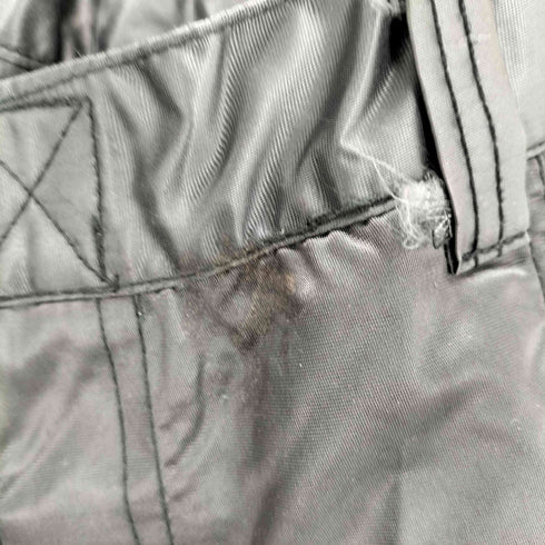 PIG PEN solid gray hard nylon super wide silhouette rave pants 説客旅 メンズ