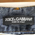 ドルチェアンドガッバーナ DOLCE&GABBANA パイソンロゴプレート ダメージ加工 デニムパンツ メンズ 44