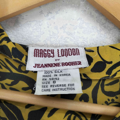 MAGGY LONDON 総柄シルクワンピース elegance レディース 8