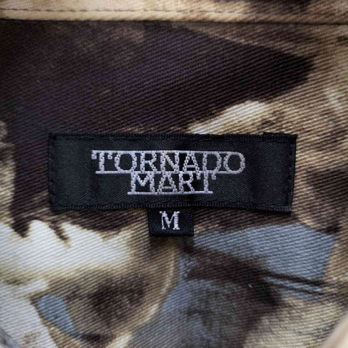 トルネードマート TORNADO MART サイドレース マルチストレッチシャツ ボタニカルプリントシャツ Y2K フェアリーグランジ archive メンズ JPN:M