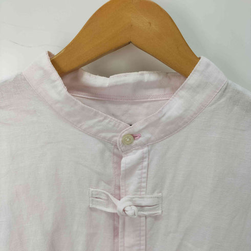オールドネイビー OLD NAVY リネンライク バンドカラー チャイナシャツ メンズ import:L