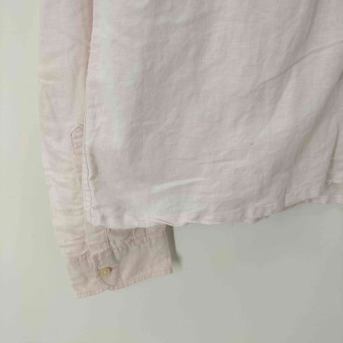 オールドネイビー OLD NAVY リネンライク バンドカラー チャイナシャツ メンズ import:L