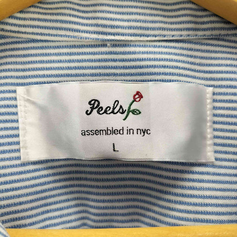 Peels NYC Houndstooth Work Shirt ストライプ L/S ワークシャツ メンズ import:L