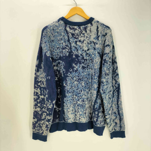 パスポート PASSPORT Carpet Club Crew Knit in River カーペット クラブ クルー イン リバー 総柄 プルオーバー セーター メンズ MEDIUM