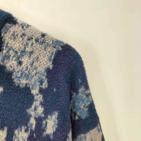 パスポート PASSPORT Carpet Club Crew Knit in River カーペット クラブ クルー イン リバー 総柄 プルオーバー セーター メンズ MEDIUM