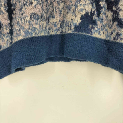 パスポート PASSPORT Carpet Club Crew Knit in River カーペット クラブ クルー イン リバー 総柄 プルオーバー セーター メンズ MEDIUM
