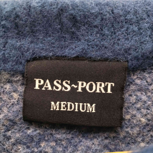 パスポート PASSPORT Carpet Club Crew Knit in River カーペット クラブ クルー イン リバー 総柄 プルオーバー セーター メンズ MEDIUM