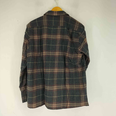 フェアファクス FAIRFAX チェック柄 L/S 開襟シャツ メンズ import:L