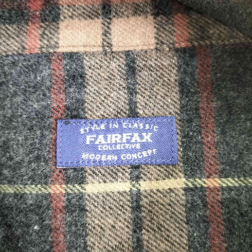 フェアファクス FAIRFAX チェック柄 L/S 開襟シャツ メンズ import:L