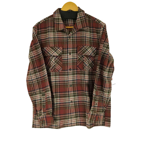 フェアファクス FAIRFAX チェック柄 L/S 開襟シャツ メンズ import:L