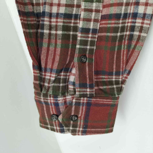 フェアファクス FAIRFAX チェック柄 L/S 開襟シャツ メンズ import:L