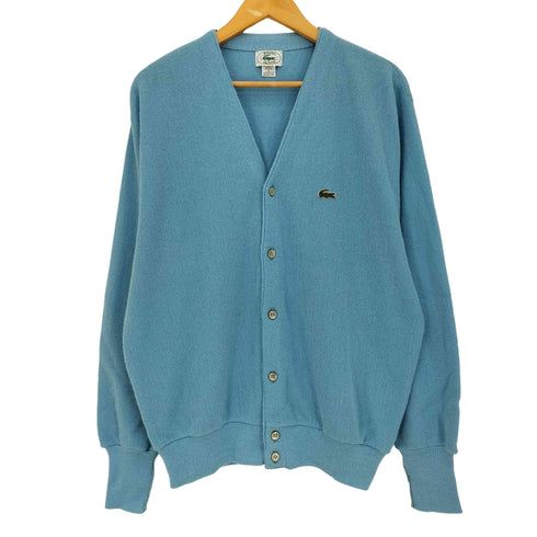 アイゾッドラコステ IZOD LACOSTE 80-90s USA製 ワンポイントロゴ アクリル カーディガン メンズ import:L