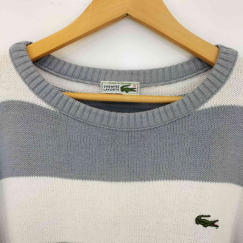 シュミーズラコステ CHEMISE LACOSTE 70S 中期 フランス製 ワンポイント ボーダー コットン ニット メンズ 40