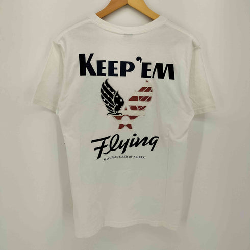 アヴィレックス AVIREX KEEP EM Flying バック刺繍 クルーネックtシャツ メンズ JPN:L