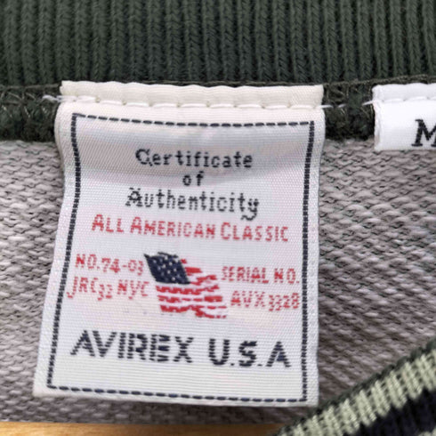 アヴィレックス AVIREX SQUADRON プリントクルーネックスウェット メンズ JPN:M