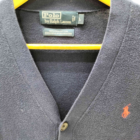 ポロバイラルフローレン Polo by RALPH LAUREN ピマコットン ポニー刺繍 Vネックカーディガン メンズ JPN:L