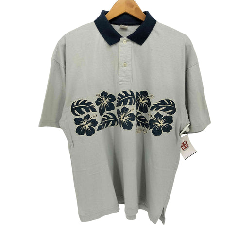 キャプテンサンタ CAPTAIN SANTA ハイビスカス柄 S/Sポロシャツ メンズ JPN:L