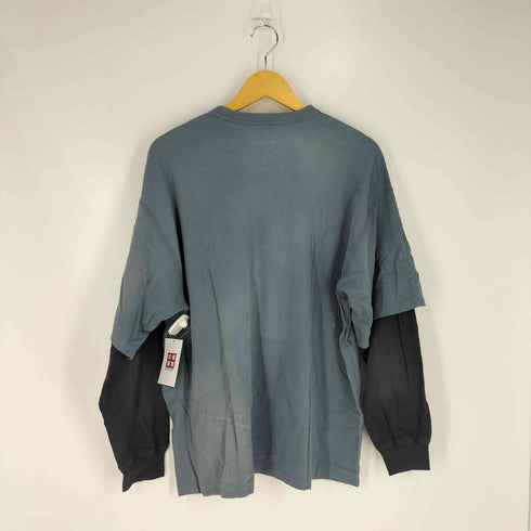 NONSAPIENS レイヤードスリーブ クルーネック ロングスリーブ Tシャツ メンズ JPN:1
