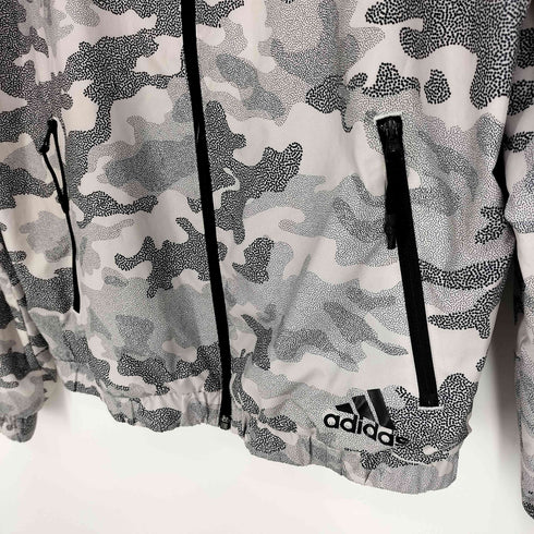 アディダス adidas パフォーマンスロゴ プリント 裏地メッシュ ドットカモ柄 迷彩 ジップアップ ブルゾン メンズ JPN:L