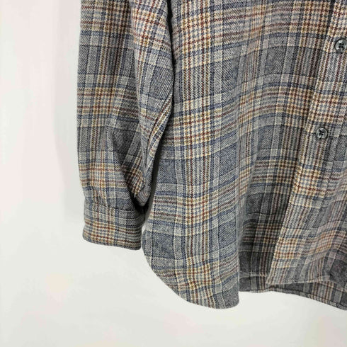 ペンドルトン PENDLETON 70s USA製 シェルボタン チェック ウールネルシャツ ボードシャツ メンズ import:M