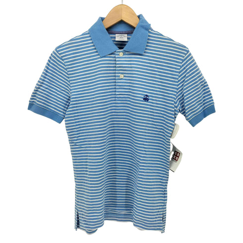 ブルックスブラザーズ 346 BROOKS BROTHERS SLIM FIT ボーダー 半袖 ポロシャツ メンズ import:XS