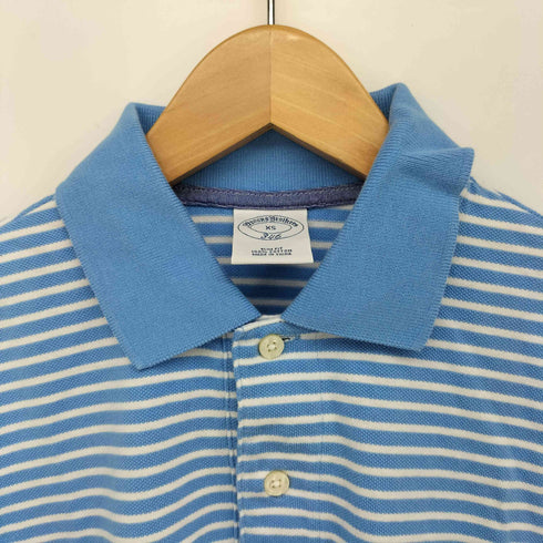 ブルックスブラザーズ 346 BROOKS BROTHERS SLIM FIT ボーダー 半袖 ポロシャツ メンズ import:XS