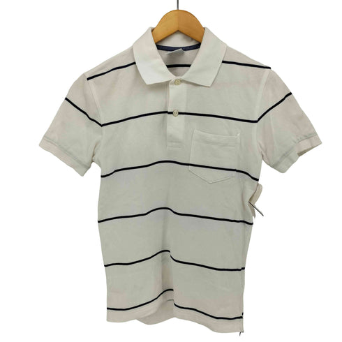 ブルックスブラザーズ 346 BROOKS BROTHERS SLIM FIT ボーダー 半袖 ポロシャツ メンズ import:XS
