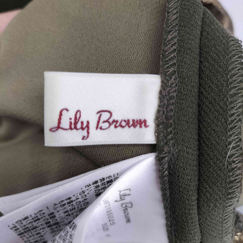 リリーブラウン Lily Brown レオパードJQ切替ワンピース レディース
