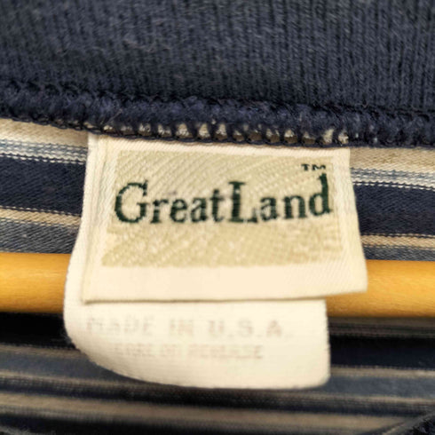 greatland MADE IN USA クルーネックボーダーS/S Tシャツ メンズ import:M