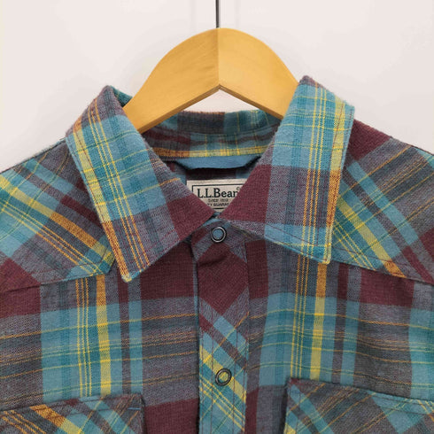 エルエルビーン L.L.Bean エルボーパッチ ネルチェックシャツ メンズ L-REG