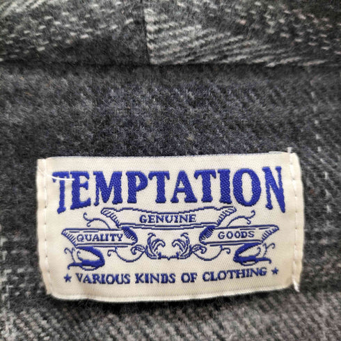 テンプテーション Temptation チェック ガウンコート メンズ FREE