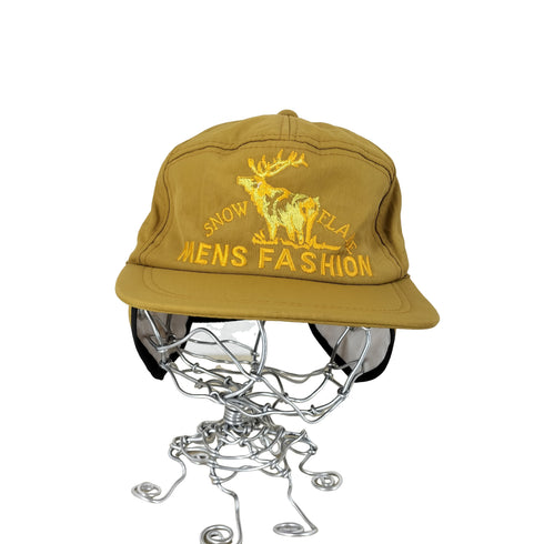SNOW FLAKE MENS FASHION フロント刺繍イヤーマフジェットキャップ メンズ