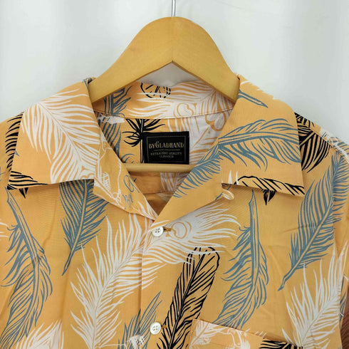 バイグラッドハンド BY GLADHAND PEACOCK QUILL L/S SHIRTS ピーコッククイル 長袖オープンカラーシャツ メンズ M