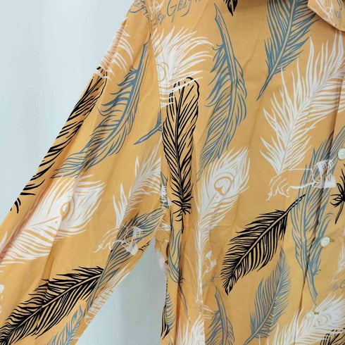 バイグラッドハンド BY GLADHAND PEACOCK QUILL L/S SHIRTS ピーコッククイル 長袖オープンカラーシャツ メンズ M