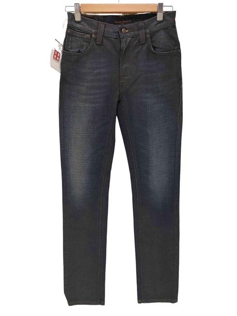 ヌーディージーンズ Nudie Jeans THINN FINN BLACK STROBO スキニーデニムパンツ メンズ 28×32
