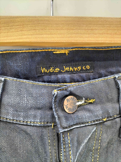 ヌーディージーンズ Nudie Jeans THINN FINN BLACK STROBO スキニーデニムパンツ メンズ 28×32