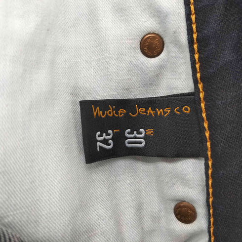 ヌーディージーンズ Nudie Jeans THINN FINN BLACK STROBO スキニーデニムパンツ メンズ 30×32