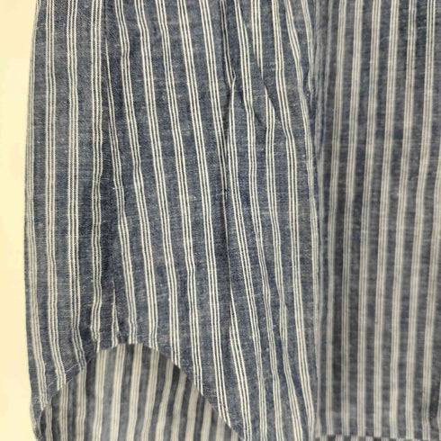 パークス PARKES バンドカラー ストライプ半袖シャツ レディース JPN:M