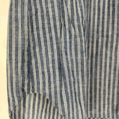 パークス PARKES バンドカラー ストライプ半袖シャツ レディース JPN:M