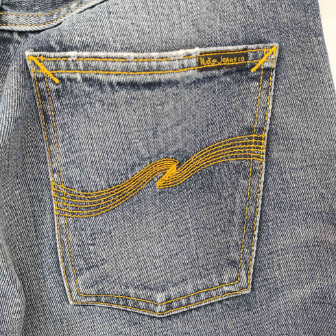 ヌーディージーンズ Nudie Jeans STEADY EDDIE テーパードデニムパンツ USED加工 メンズ 32×34